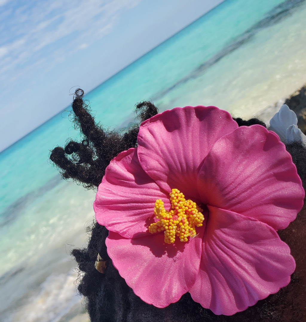 Boho Hibiscus Flower Clips