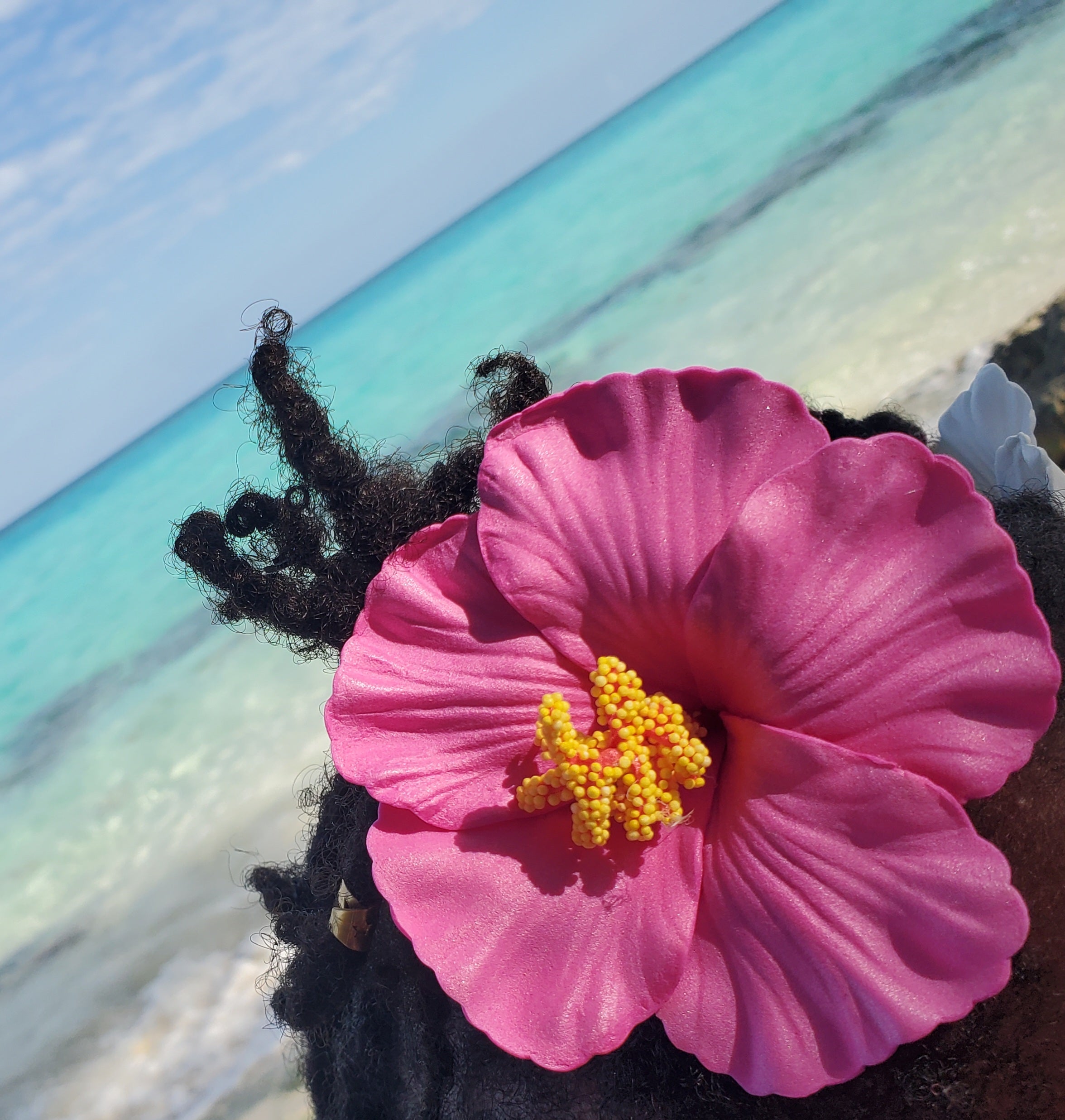Boho Hibiscus Flower Clips
