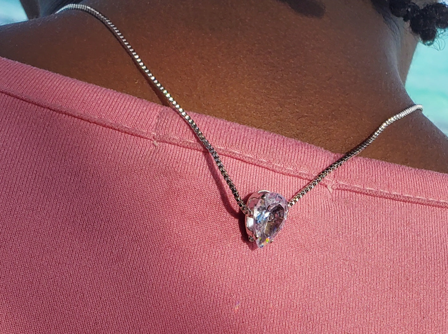 Minimal Crystal Pendant Chain