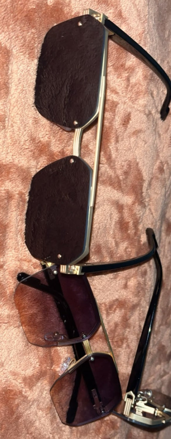 Metal Half Frame Fashion Glasses