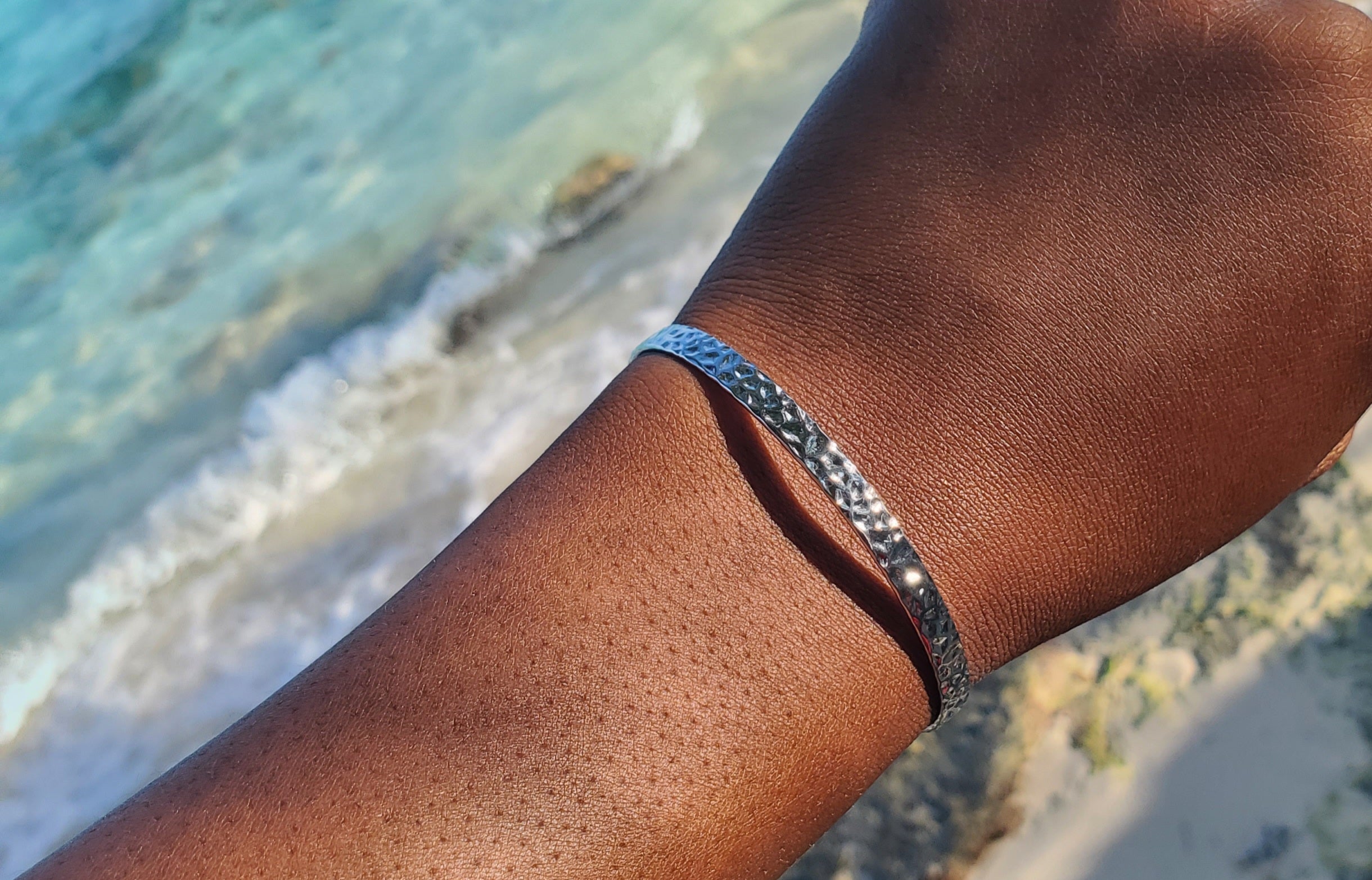 Textured Cuff Bangle