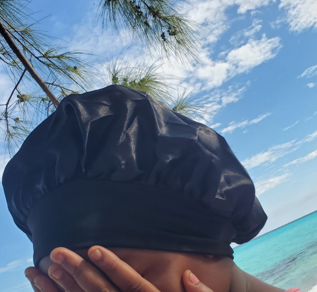 Wide Brimmed Satin Sleep Cap