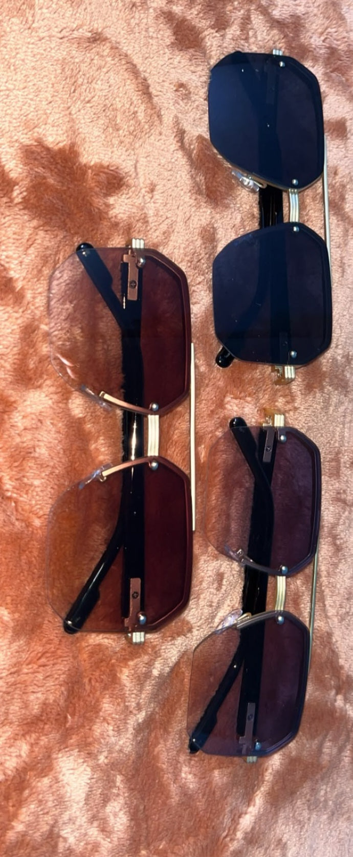 Metal Half Frame Fashion Glasses