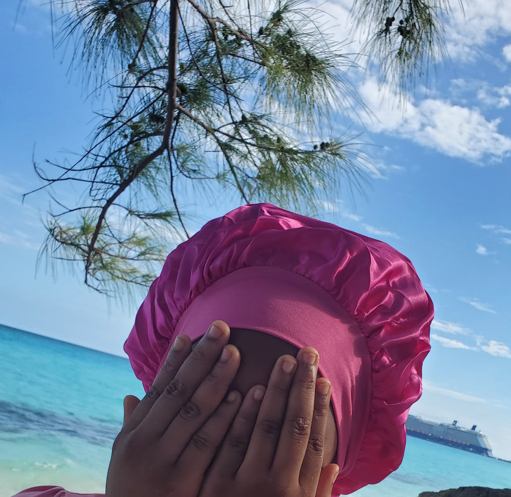 Wide Brimmed Satin Sleep Cap