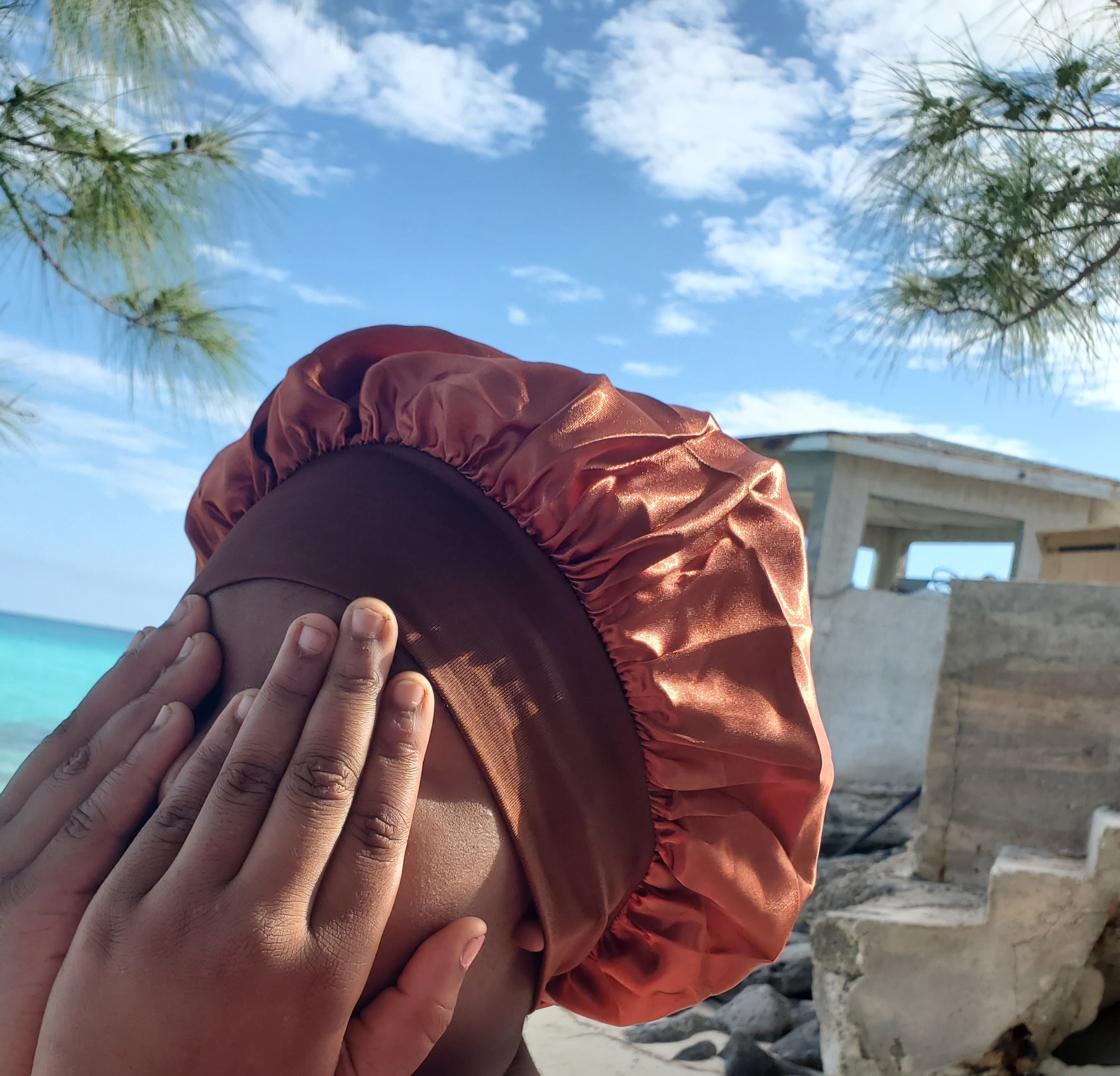Wide Brimmed Satin Sleep Cap