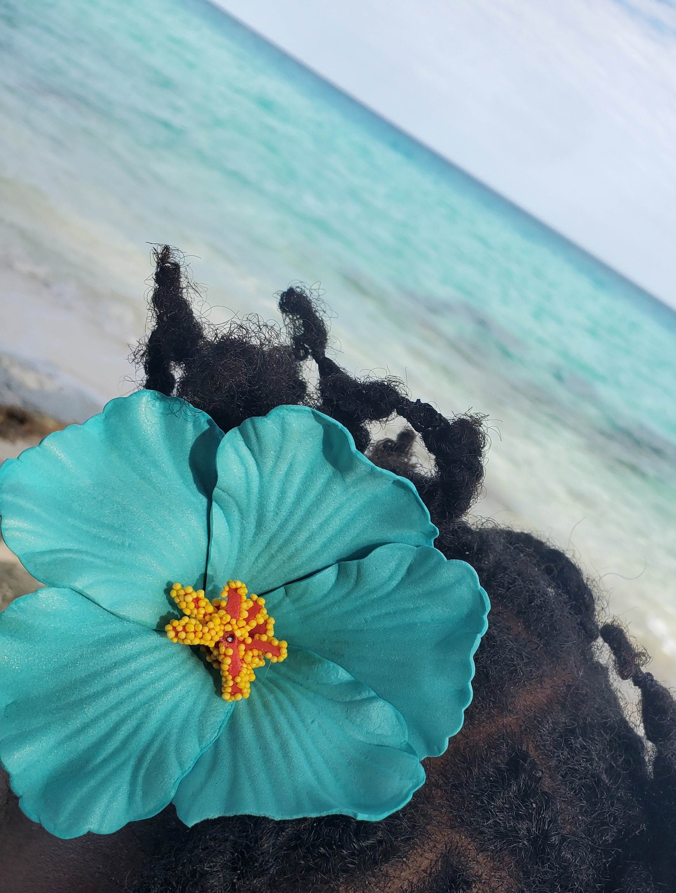 Boho Hibiscus Flower Clips