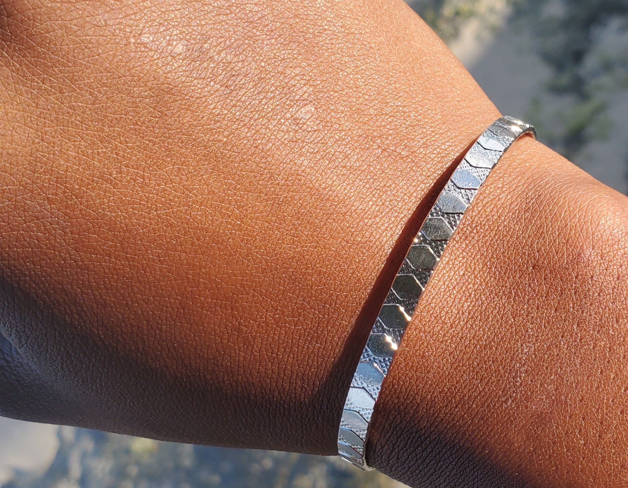 Textured Cuff Bangle